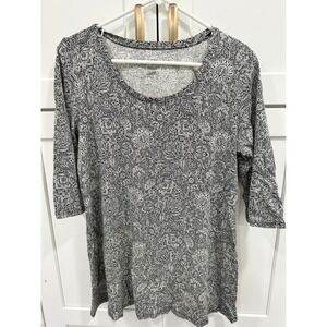 Pure Jill Ballet Sleeve Tunic Floral Print Comfort Top Petite‎ PM